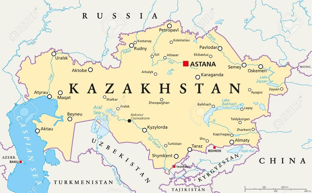 Kazakistan Haritası